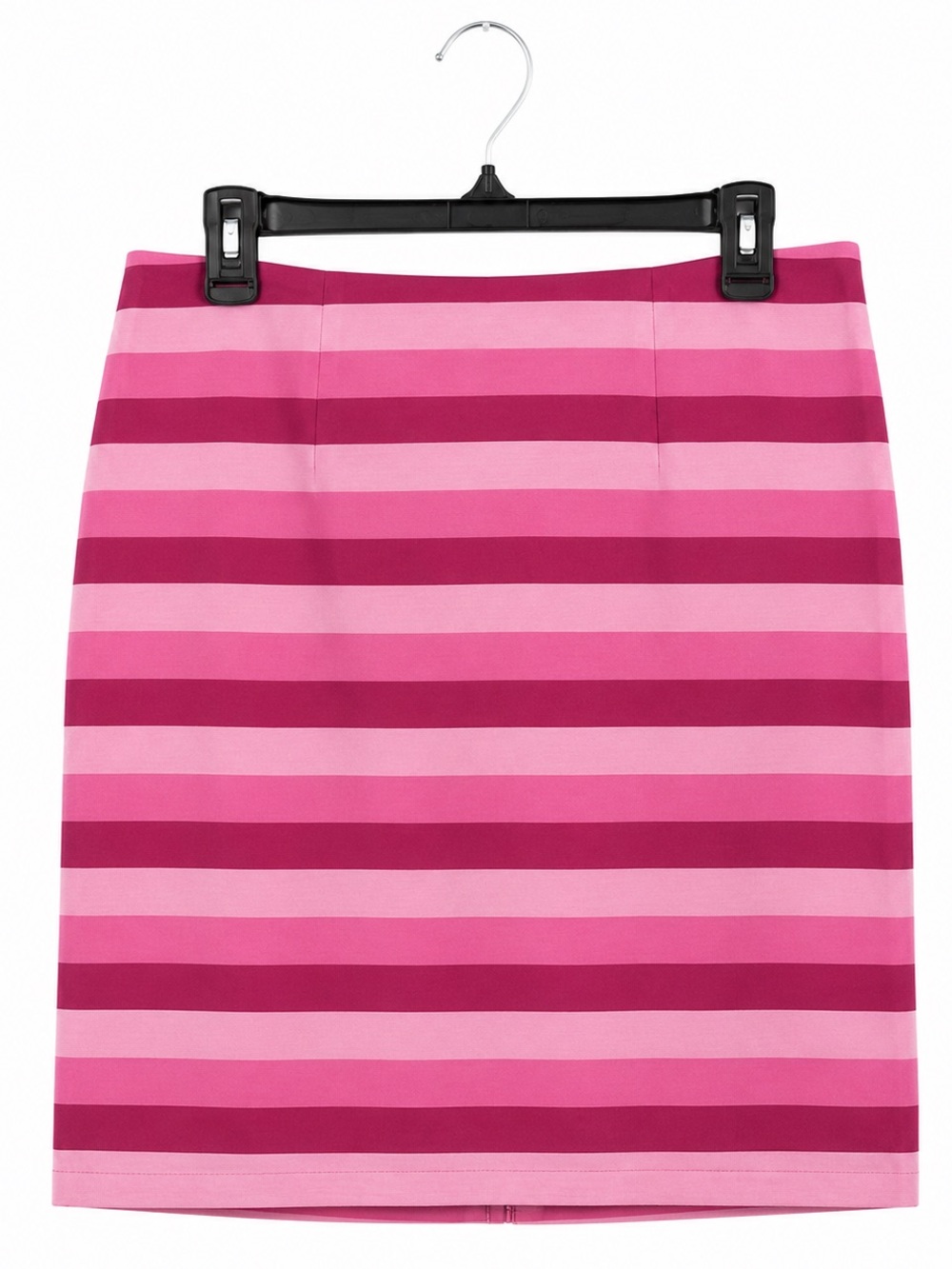 Halogen Pink Stripe Pencil Skirt 10 Lined Cotton Career Office Chic